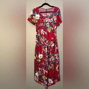 Piphany Lex Dress- Red Floral (Medium)